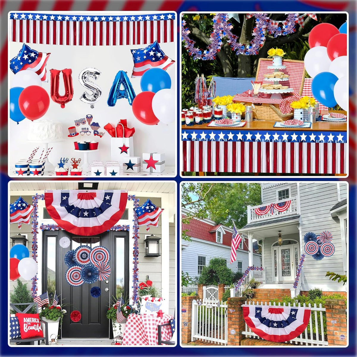 MineLand Fourth of July yard decor extends the festive look to driveways.