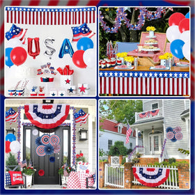 MineLand Fourth of July yard decor extends the festive look to driveways.
