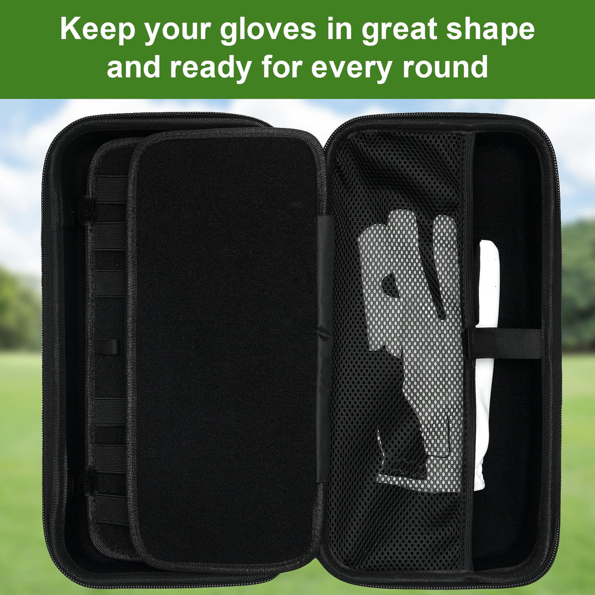 MINGLITAI dual-compartments design for organized golf accessories
