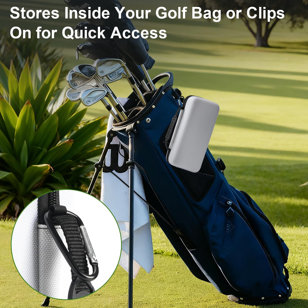 MINGLITAI silver finish golf storage box offers stylish protection