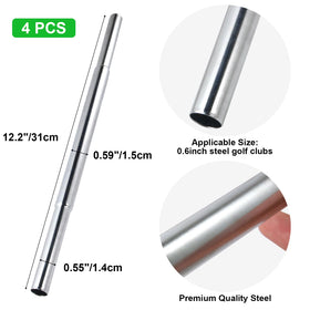 MingQiEven steel shaft extension 0.6 inch improves reach for steel irons and woods.