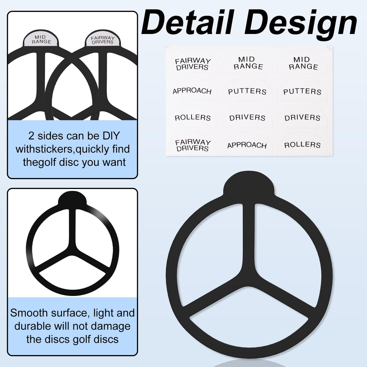 MingWeiZnb driver-mid-putter-sticker set simplifies bag organization and quick access.