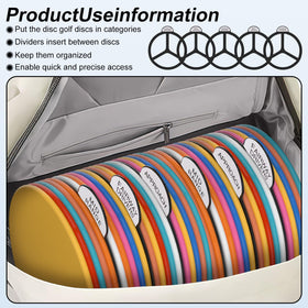 MingWeiZnb universal-fit dividers help quick disc identification on backpack bags.