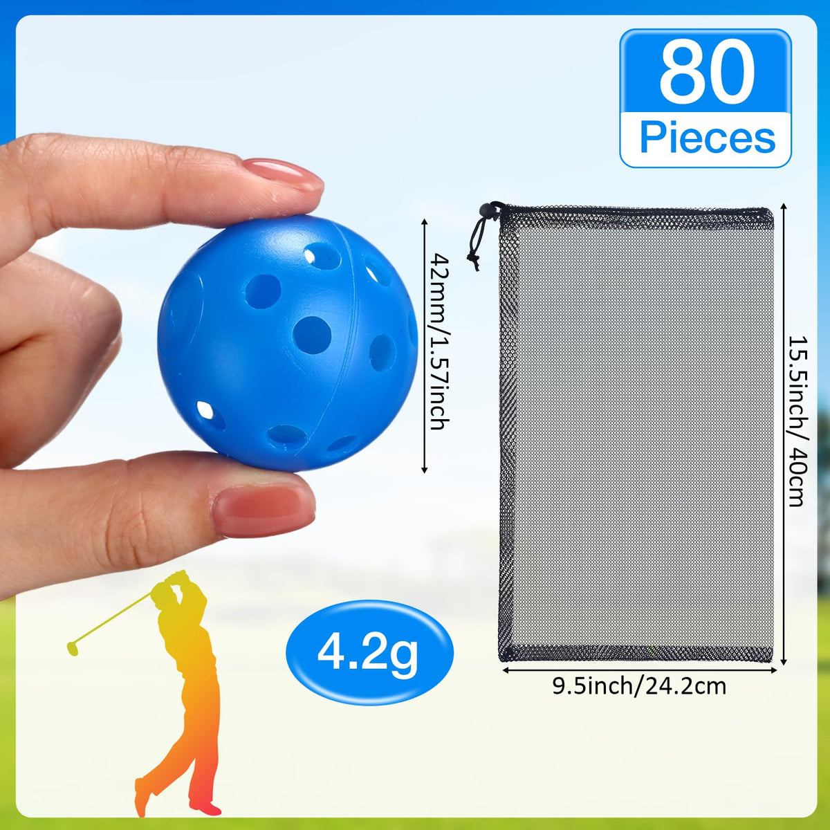 MiniInflat 42mm diameter ball with limited flight for safe, controlled practice.
