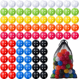 MiniInflat 42mm practice golf balls for realistic indoor flight and safe use.