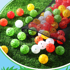 Durable MiniInflat plastic balls resist fading and cracking during use.