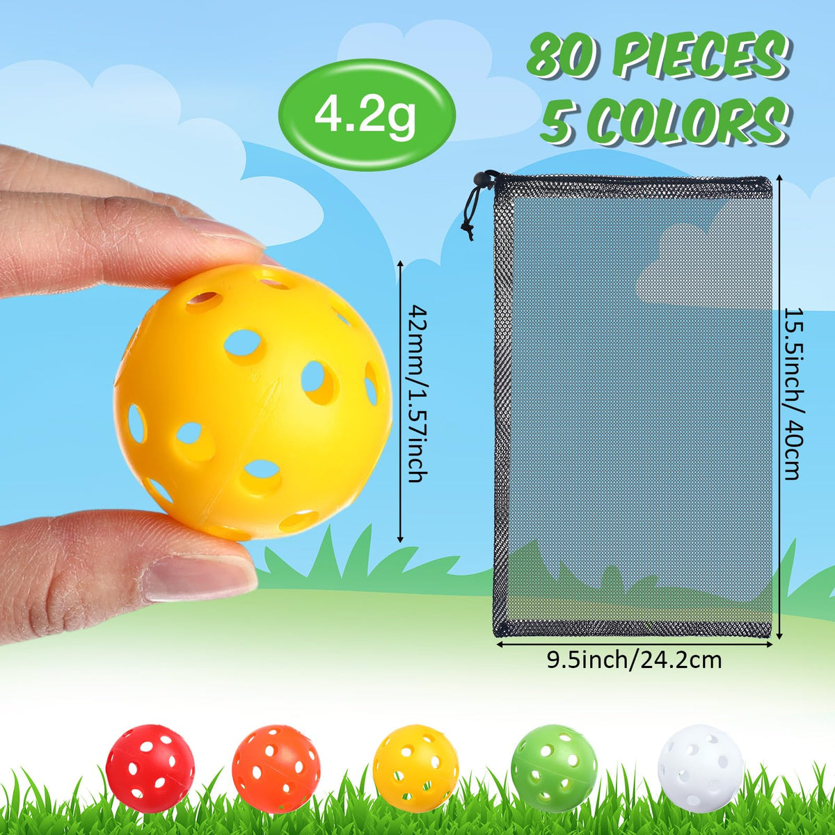 MiniInflat 42 mm hollow plastic ball ready for controlled practice flights.