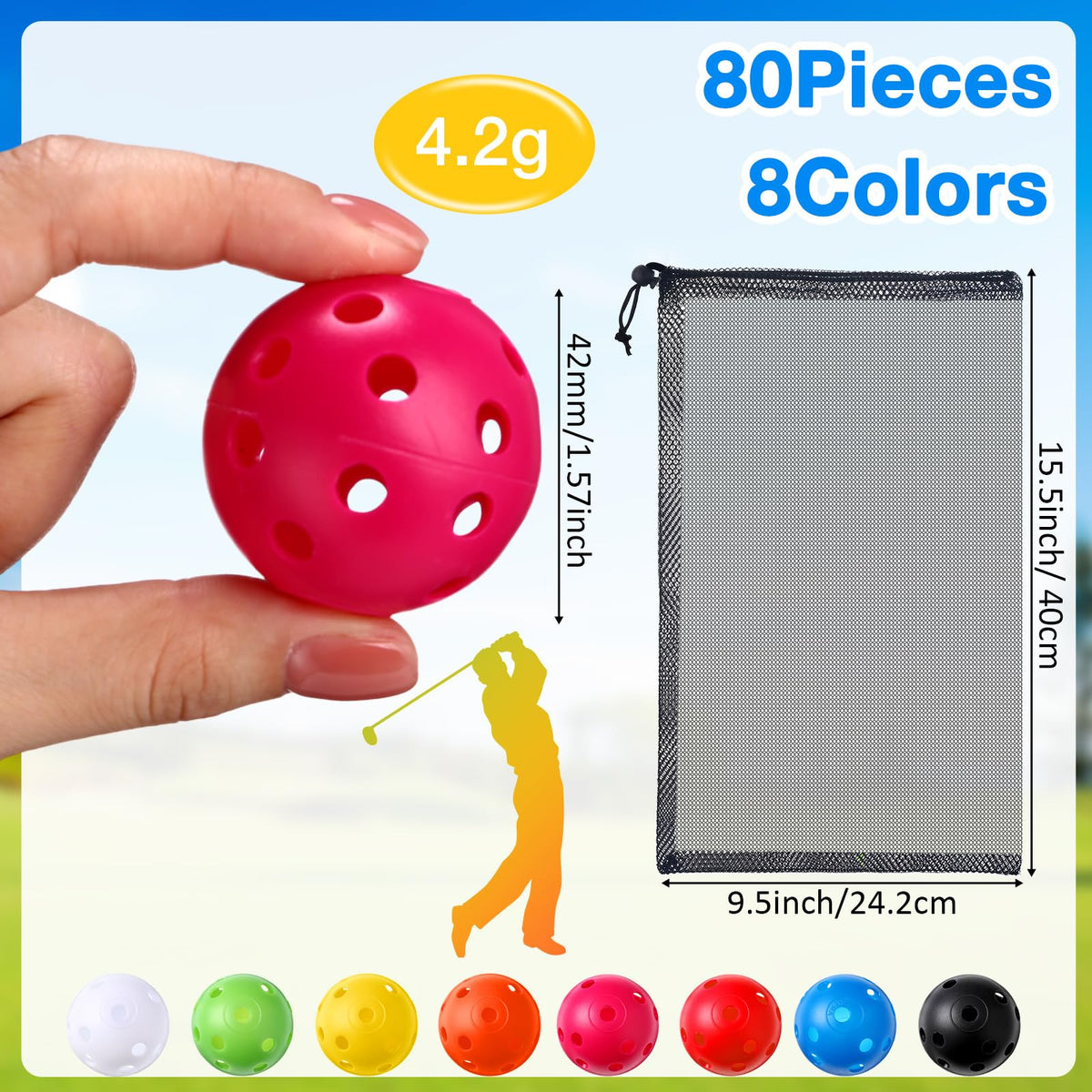 MiniInflat eight-color set for easy color tracking during practice.