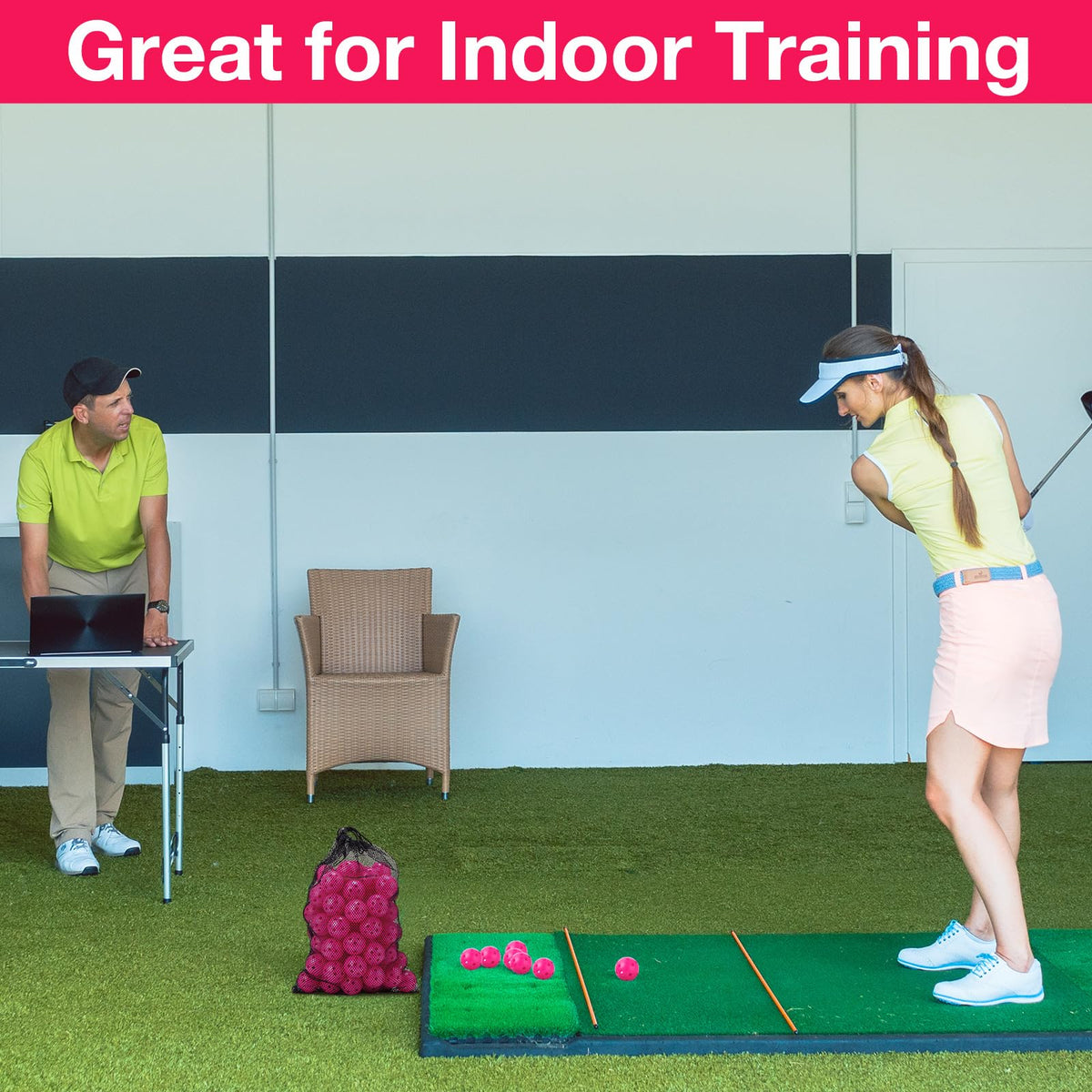 MiniInflat rose red ball with easy visibility for practice