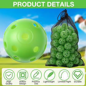 MiniInflat green practice ball flight layout demonstrating controlled limited-flight behavior