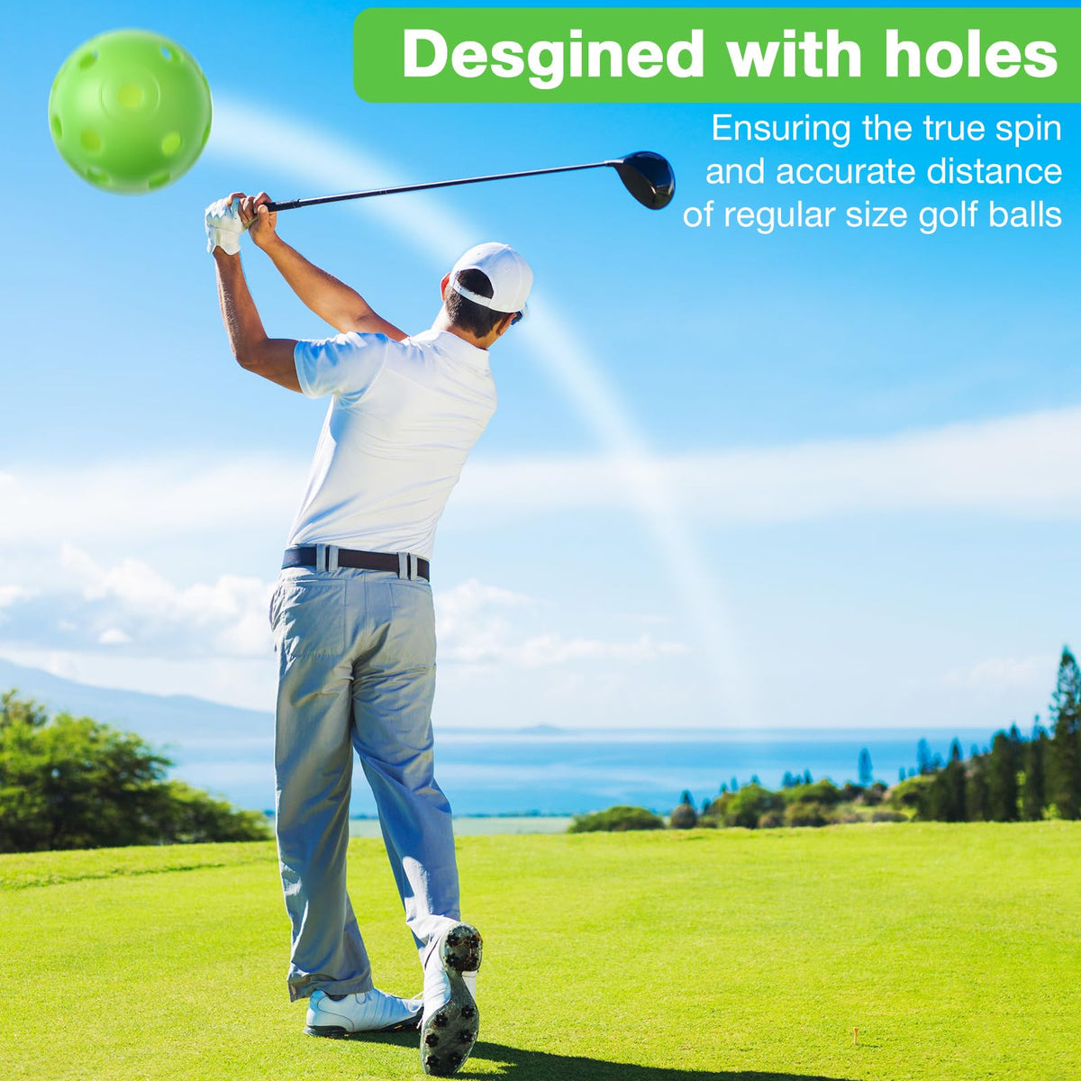 MiniInflat green practice ball outdoors for backyard practice sessions