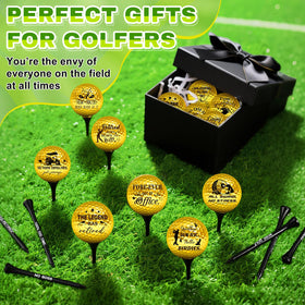 MiniInflat balls and tees for home practice and casual rounds.