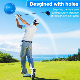 MiniInflat backyard setup with practice golf balls for indoor/outdoor training.