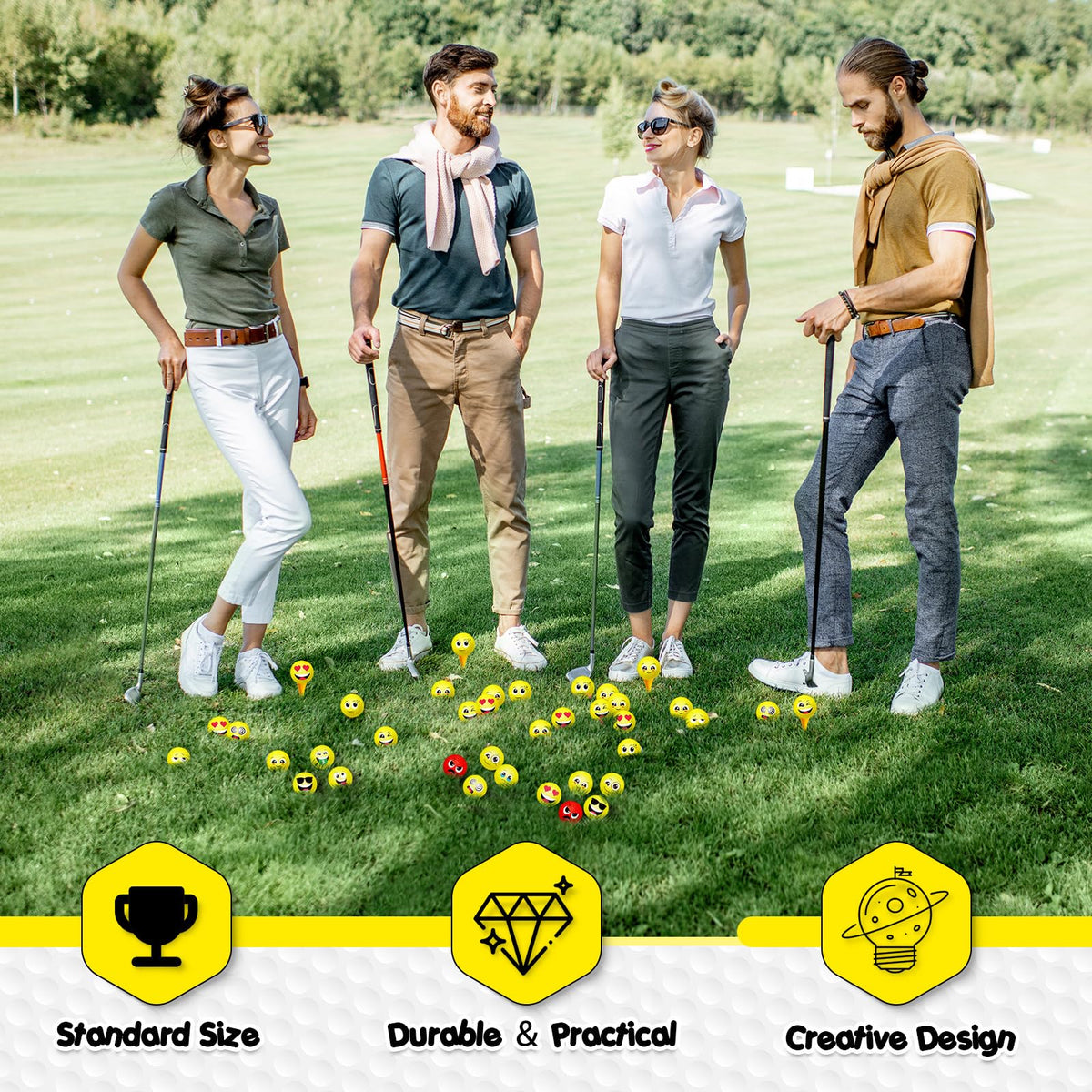MiniInflat set layout on green displays a complete gift for golfers.