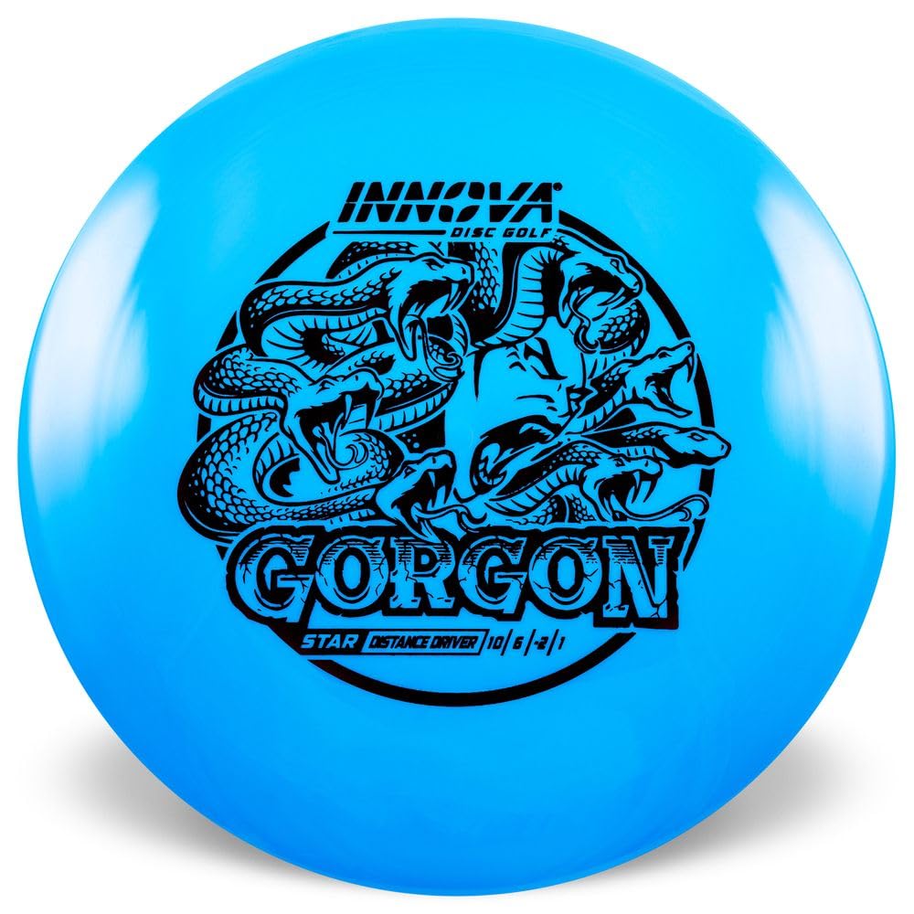 Mint Discs Innova Star Gorgon distance driver in flight with straight glide