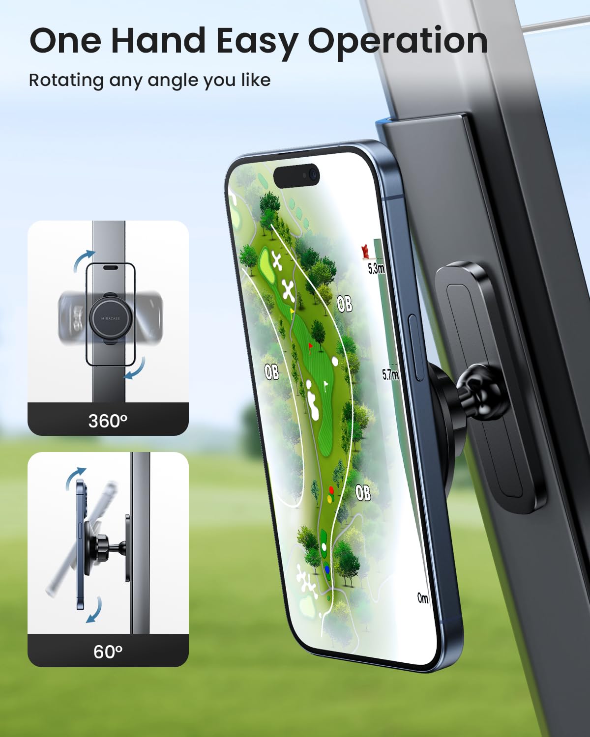 Miracase one-handed operation mount lets you mount or adjust with a single hand