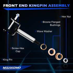 Misakomo control arm iron sleeve long ensures secure alignment on Club Car Precedent