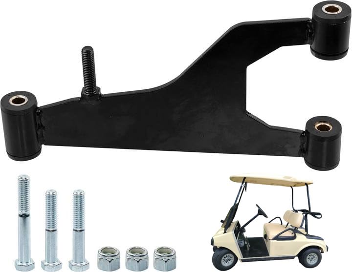 Misakomo Delta A-Plate Sub Assembly kit installed on Club Car DS for smoother front end.
