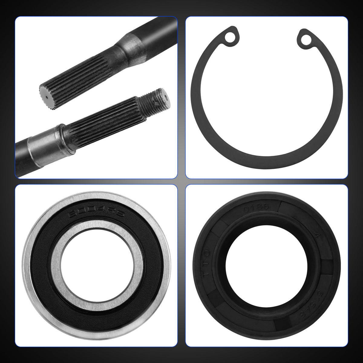 Misakomo EZGO complete kit includes driver-side shaft and seals.