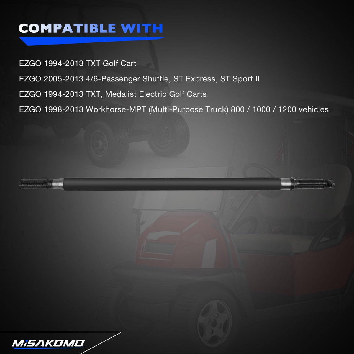 Misakomo EZGO rear axle kit includes two oil seals for long-lasting protection