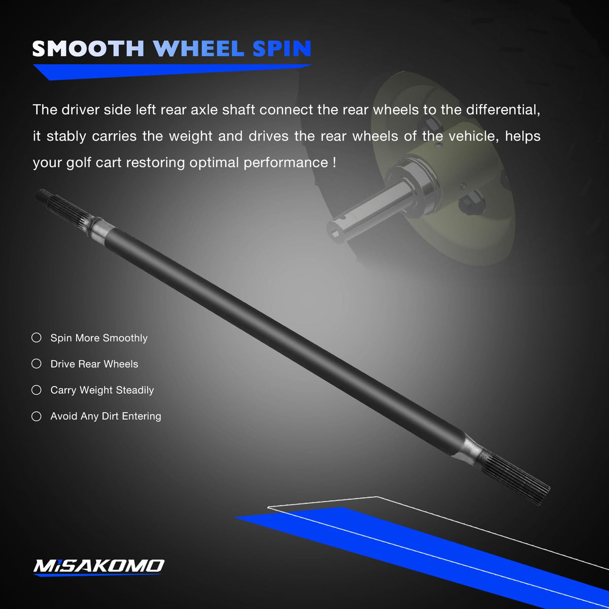 Misakomo EZGO kit with snap rings protects bearings from dirt and moisture