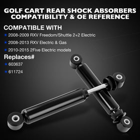 Misakomo EZGO RXV-compatible rear shock for stable handling.
