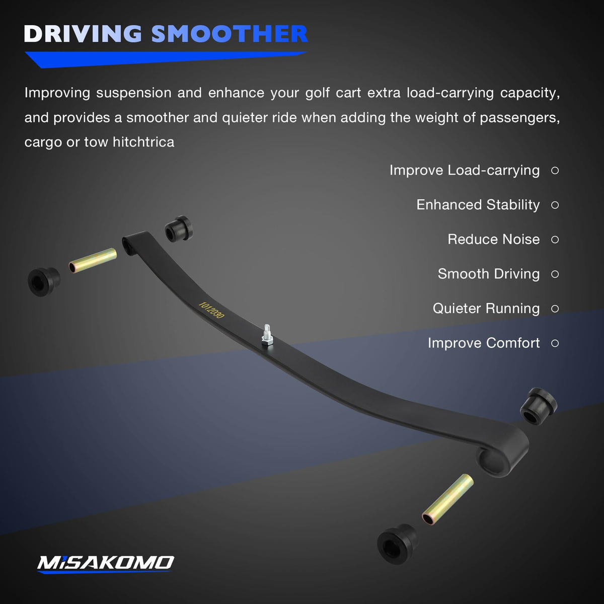 Misakomo front leaf spring kit for Precedent models enhances handling and comfort.