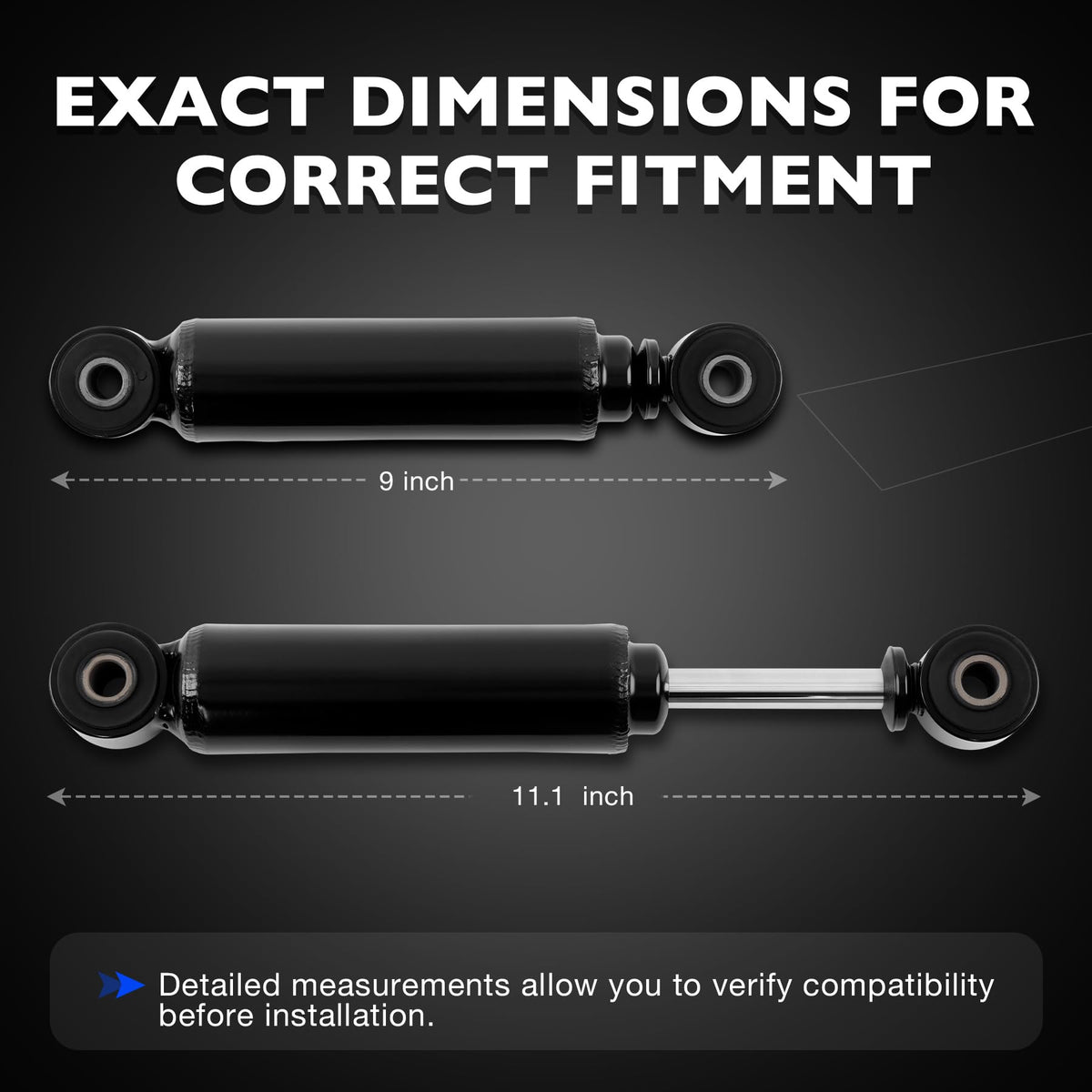 Misakomo front shock absorber with bolts supports straightforward bolt-on fit
