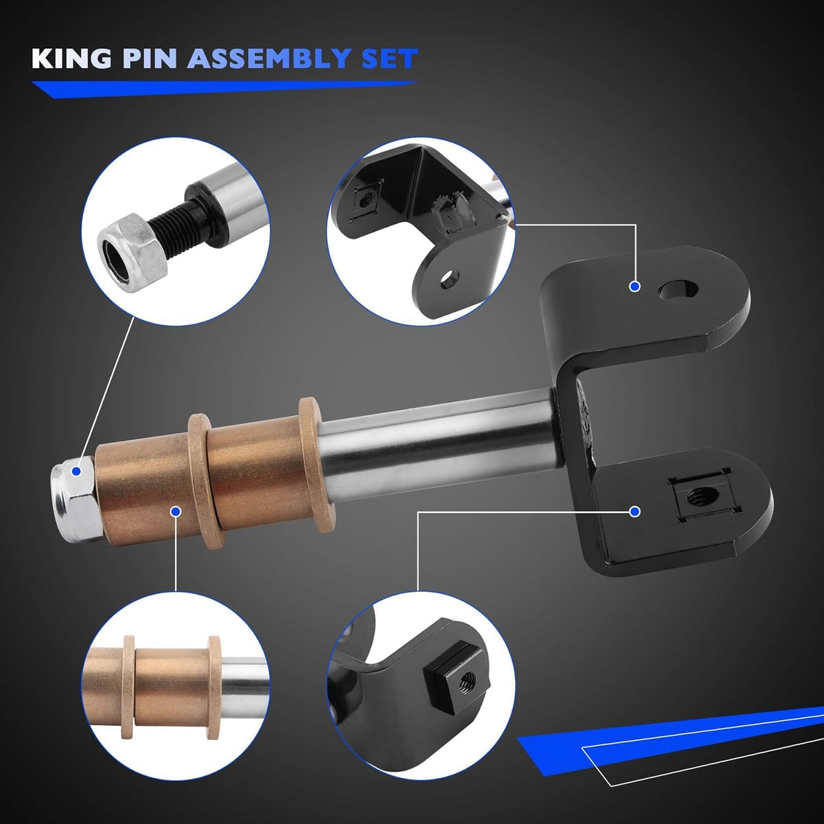 Misakomo front steel plate bushing gold delivers durable front-end rebuild