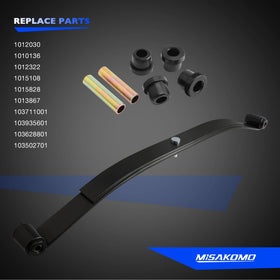 Misakomo front suspension package includes springs, bushings, and spacers