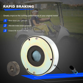 Copper-wired motor brake connection enabling sensitive response and easy installation.