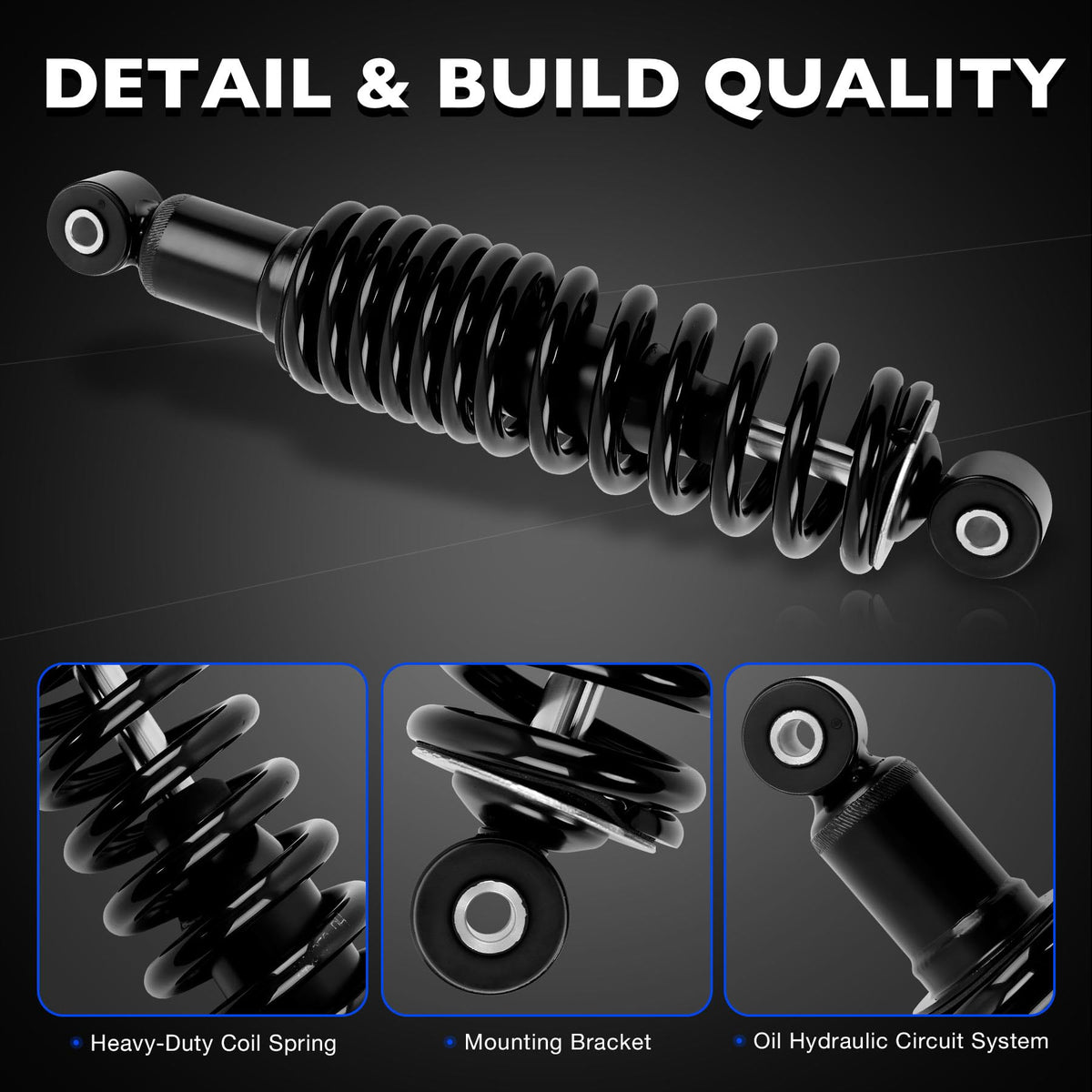 Misakomo OE-style rear shock absorbers install easily with factory mounting points.