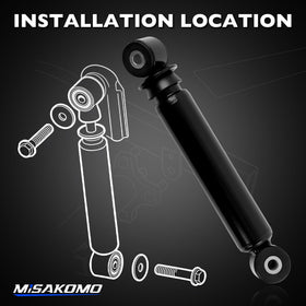 Misakomo rear shocks 2-pack provides balanced rear suspension support.