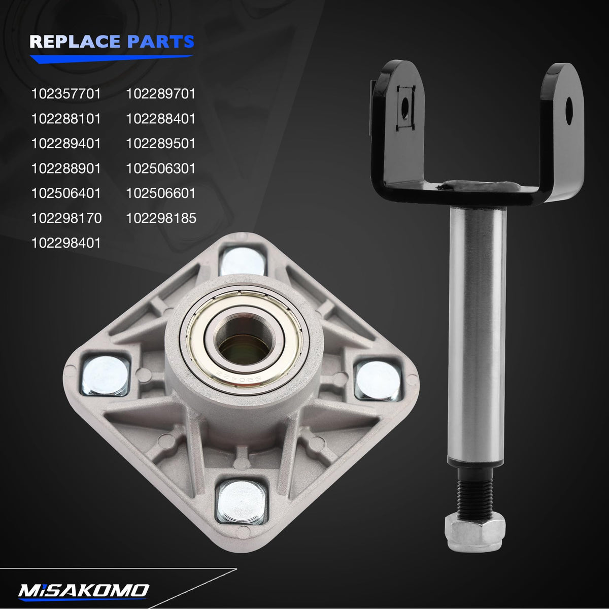 Misakomo wheel hub bearing assembly enables smooth wheel rotation.