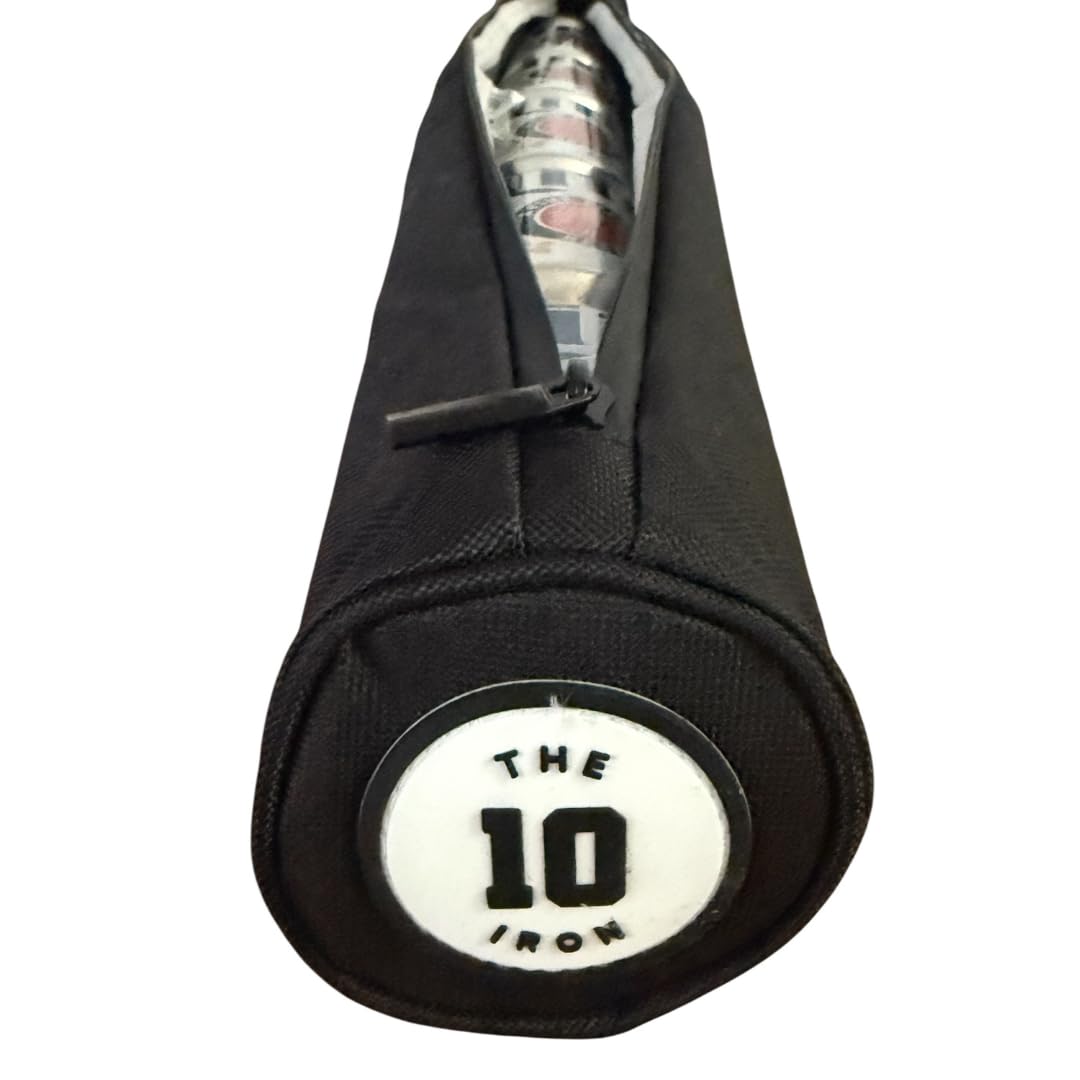 Mission Athletics branding on Ten Iron sleeve keeps beverages accessible on course.