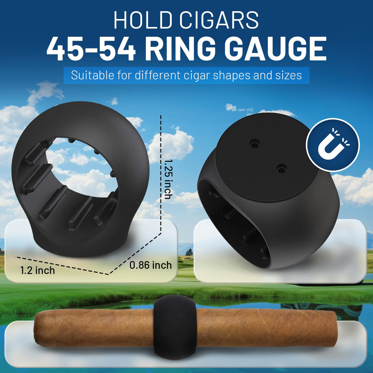 Mitra golf cart clip adjustable holder fits multiple phone sizes.