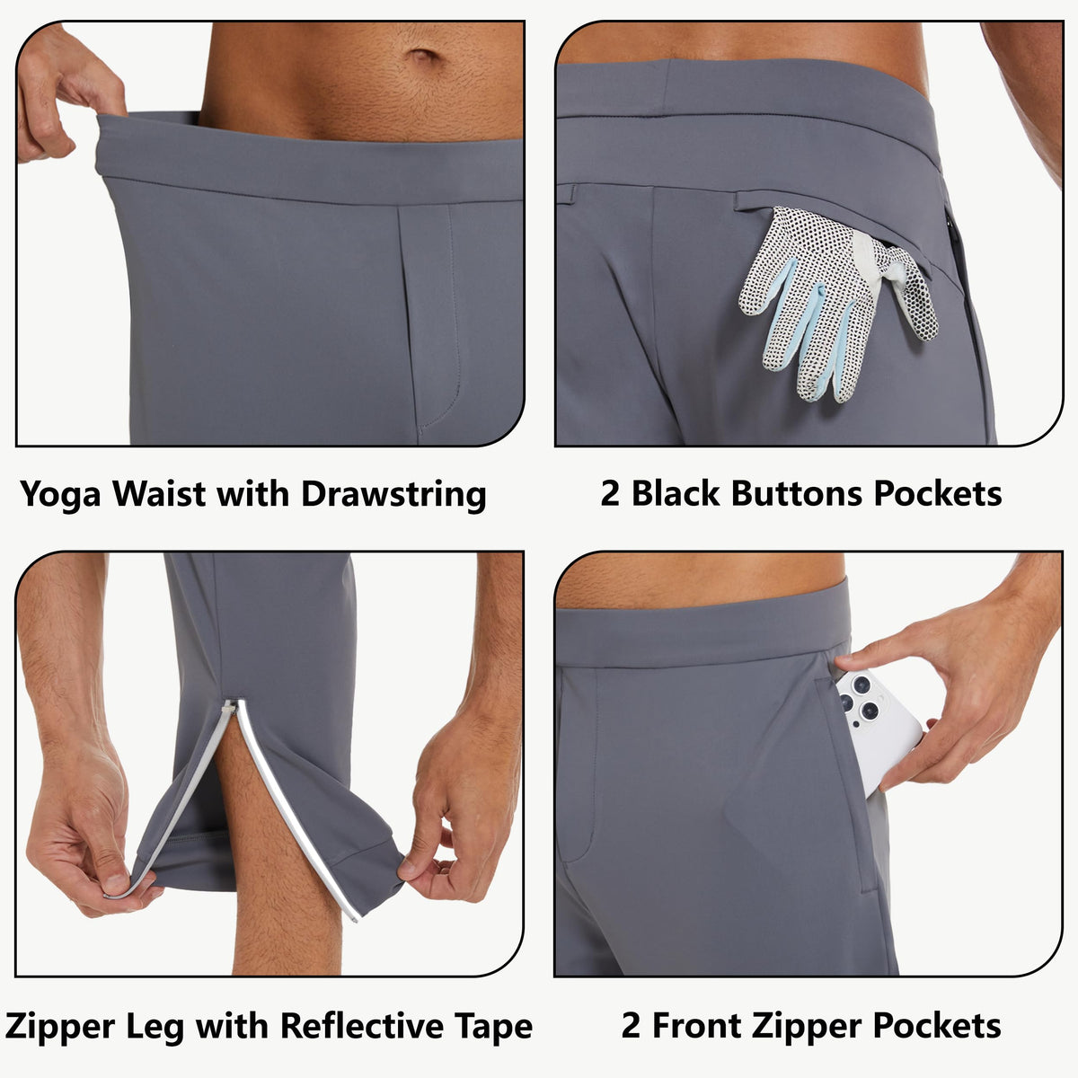 MIVEI men's sweatpants in motion show slim fit for gym or track.