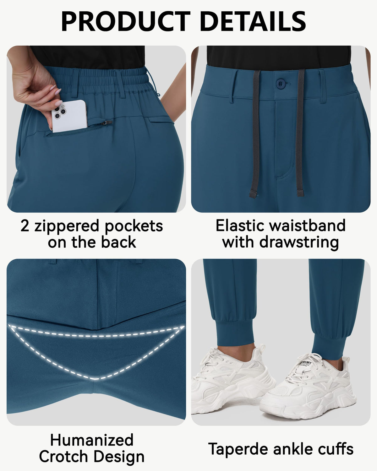 MIVEI women's golf joggers with four-pocket design for essentials.