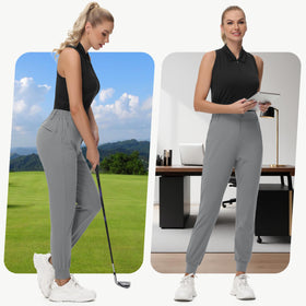 MIVEI women's stretch golf joggers UPF50+ fabric for sun protection