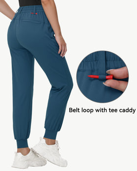 MIVEI joggers showing inner silicone grippers to keep shirts tucked