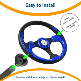 Package shows wheel, six screws, and installation wrench