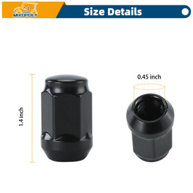 Mixopoly 16-pack black lug nuts ideal for complete wheel kit replacement