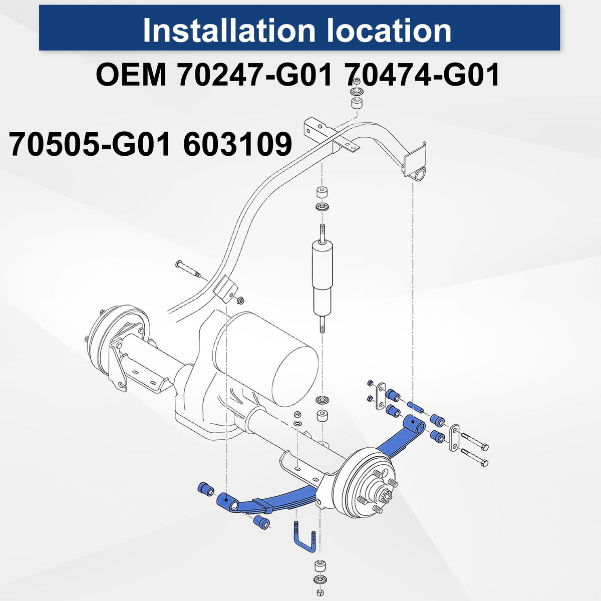 Mixopoly 3-leaf rear spring image highlighting load support and durability.