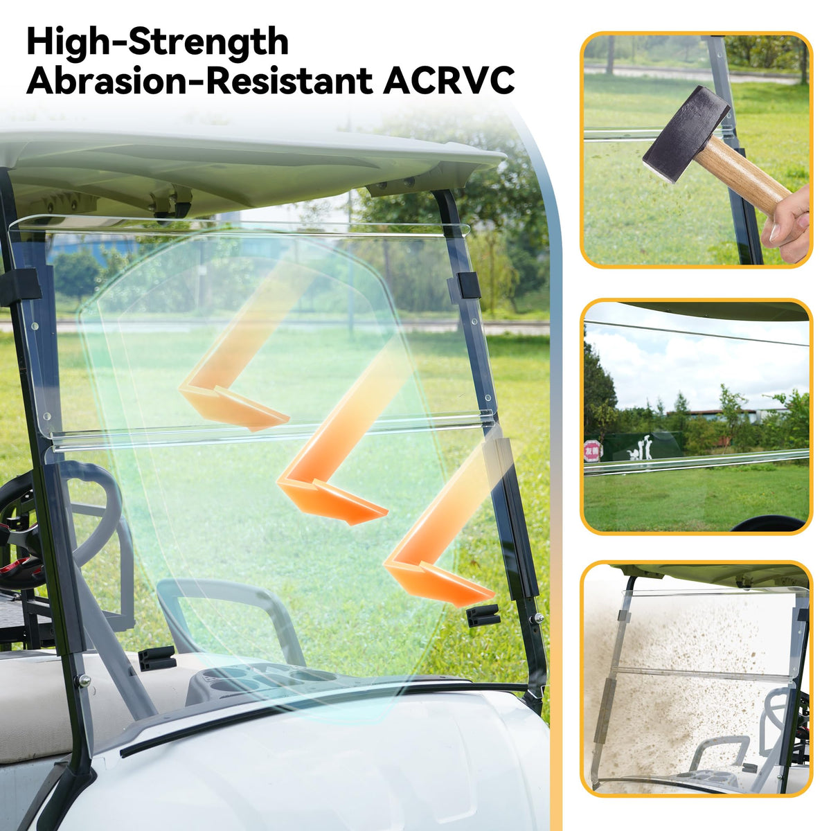 Mixopoly 316 inch thick windshield provides sturdy protection from wind