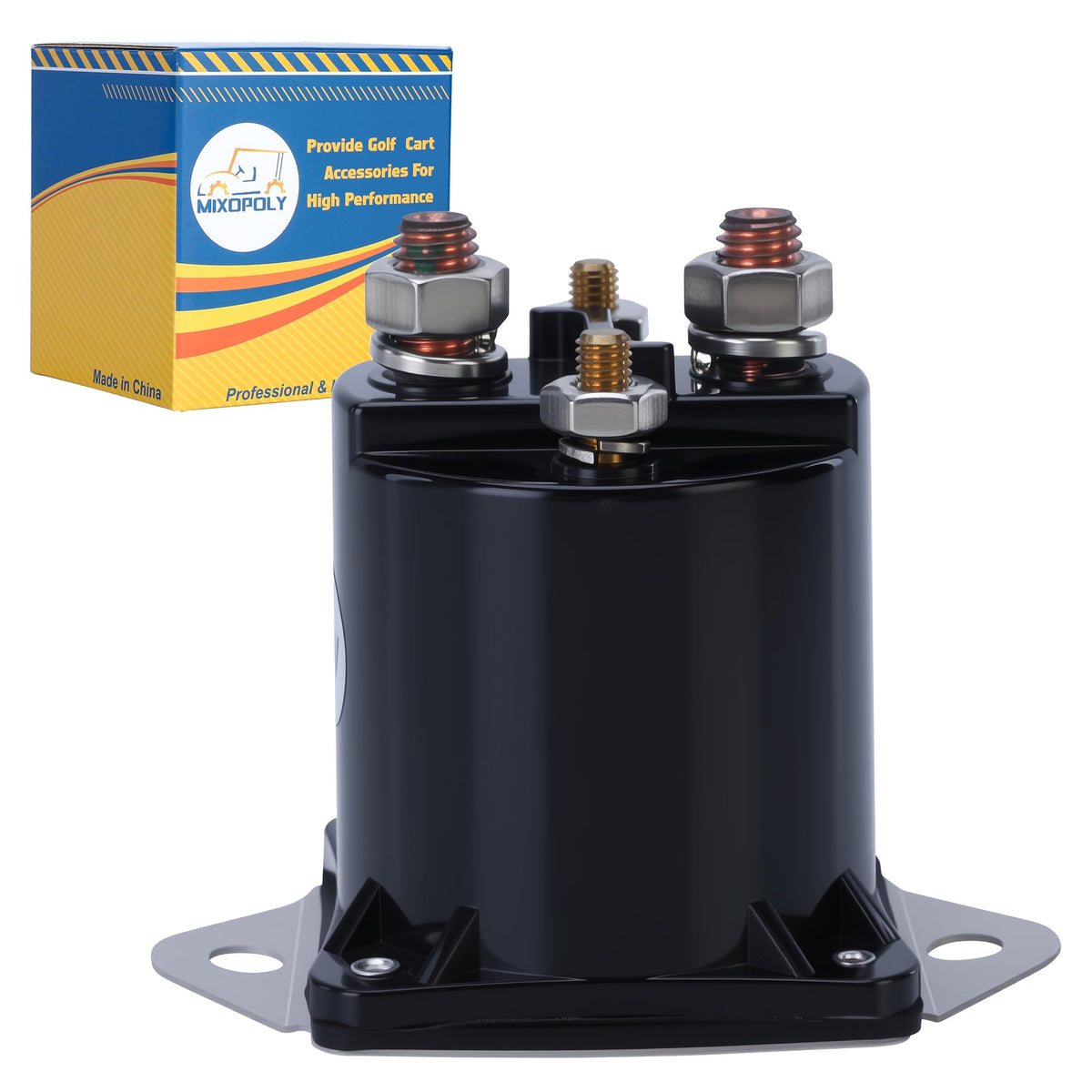 Mixopoly 36V solenoid body with four terminals for Club Car DS