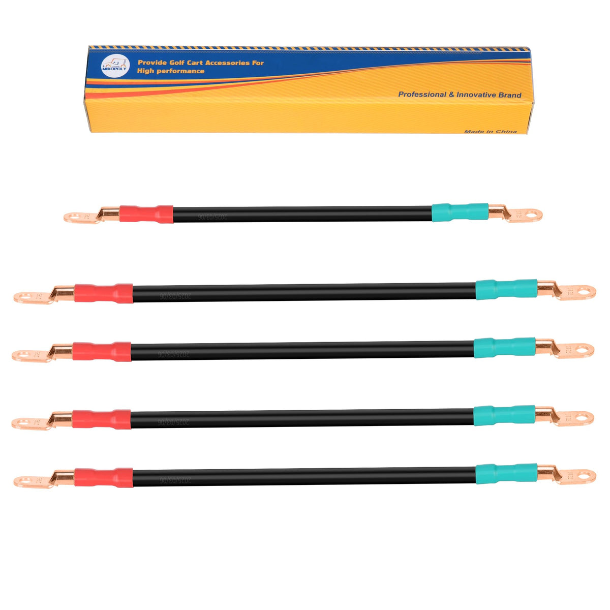 Mixopoly 4 gauge short 9 inch cable for compact routing and quick connections.