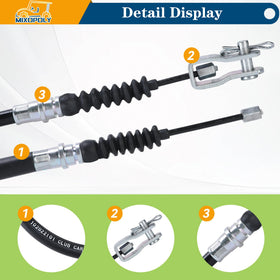 Mixopoly 42-inch stainless steel core brake cables for durable performance.
