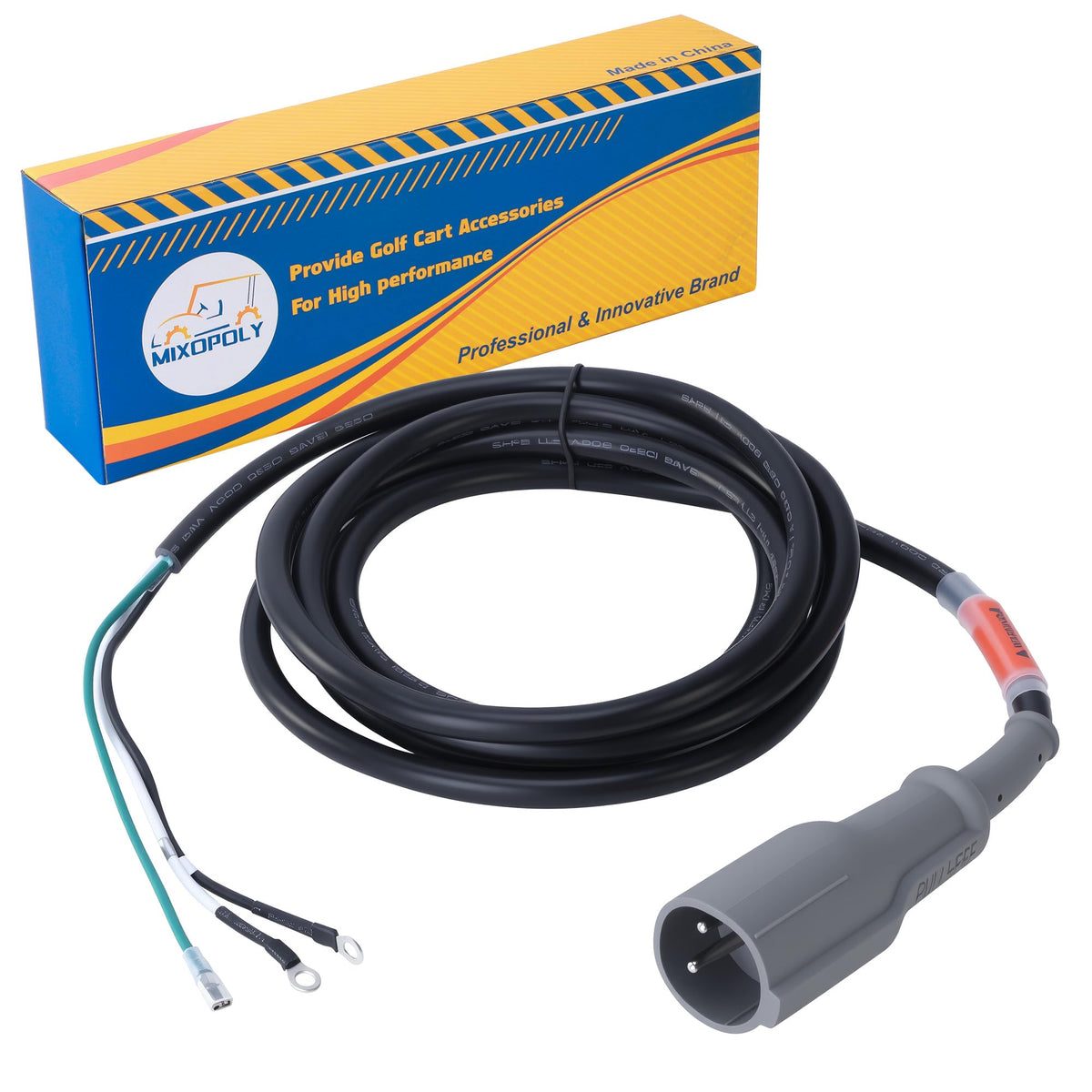 Mixopoly 48V 130in charger plug for Club Car, sturdy replacement