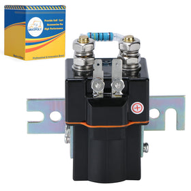 Mixopoly 48V four-terminal solenoid front view with weather-resistant housing.