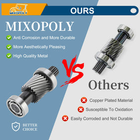 Mixopoly bearing and clasp-spring component enables reliable fit and reduced noise.